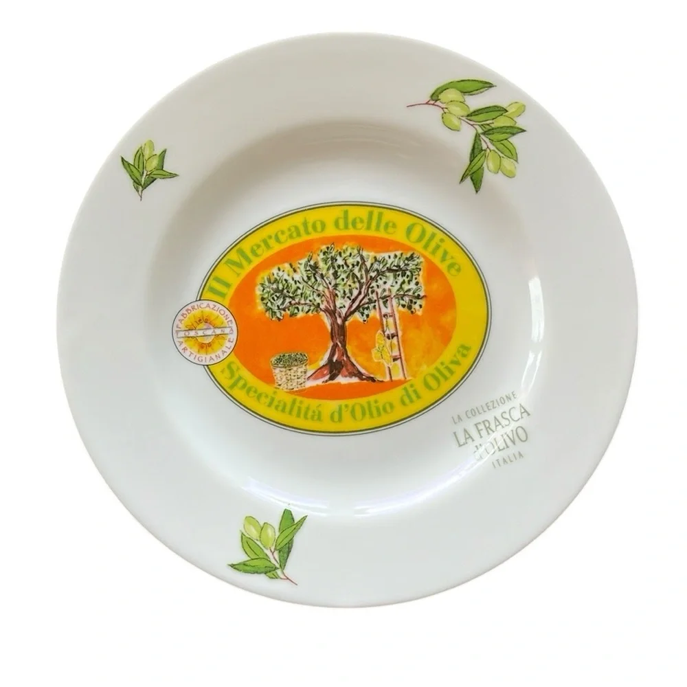 Crate & Barrel | La Frasca d’Olivo Collection of 6 Hors d'oeuvres Plates…